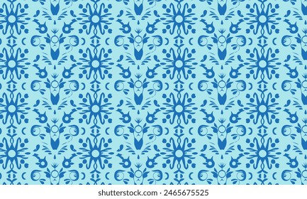 Flat elegant seamless decorative floral pattern vector design. Colorful floral pattern suitable for background, texture, fabric, wrapping, textile, clothing, print or others.