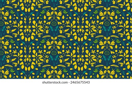Flat elegant seamless decorative floral pattern vector design. Colorful floral pattern suitable for background, texture, fabric, wrapping, textile, clothing, print or others.