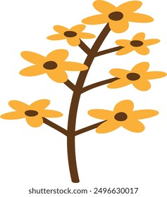 Flat elements collection for autumn season vector art illustration