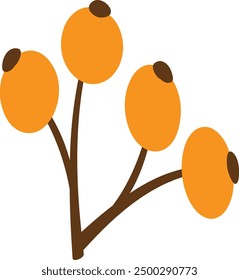 Flat elements collection for autumn season vector art illustration