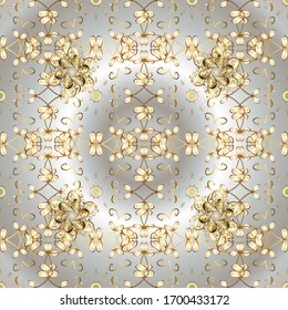 Flat elements. Doodles neutral and gray on colors. Nice fabric pattern. Seamless pattern Print. Design. Vector.
