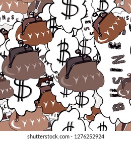 Flat elements on black, brown and white background. Icons image. Money illustration. Money icons, Money icons vector.
