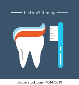 Flat elements teeth cleaning. Vector tooth icon isolated. Tooth brush vector. Elements oral hygiene isolated. Teeth whitening. Whitrning teeth. Whitening
