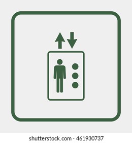 Flat elevator icon.