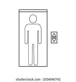 Flat elevator icon color editable