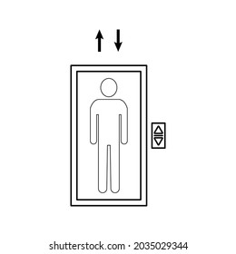 Flat elevator icon color editable