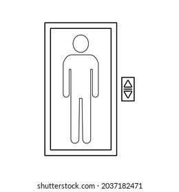 Flat elevator icon color editable