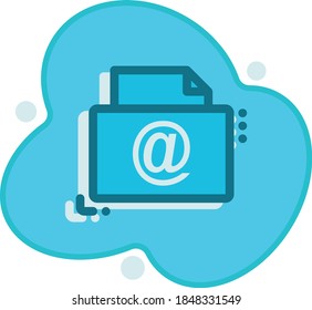 Flat email icon for any purpose mobile app presentation website