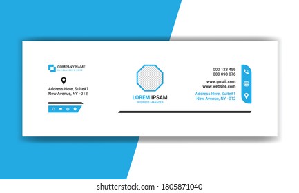 Flat e-mail signature design template