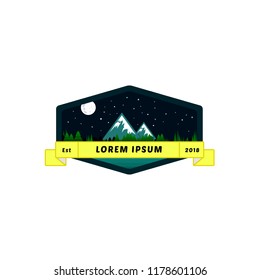 Flat Emblem Trip Concept