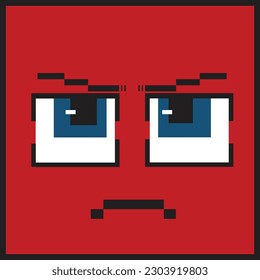 emoji plano con cara enfadada