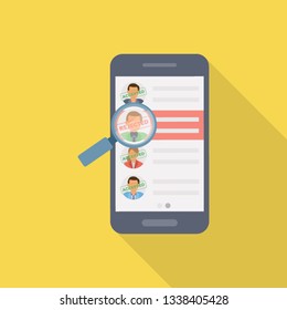 Flat employee selection illustration vector 