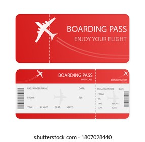 Flat empty airline tickets for concept design. Flat vector illustration. Business concept. Template vector.