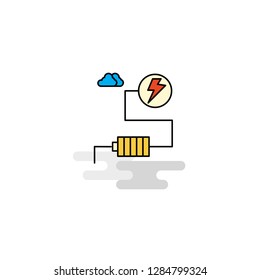 Flat Energy Icon. Vector