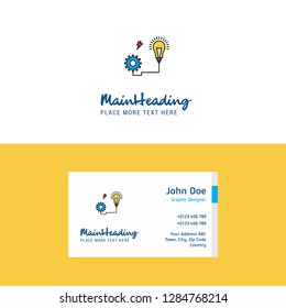 Flat Energy power Logo and Visiting Card Template. Busienss Concept Logo Design