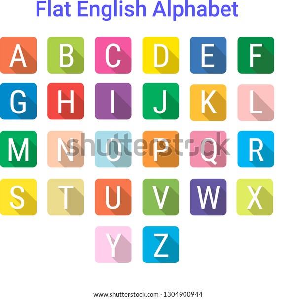 Flat English Alphabet Color Palette Material Stock Vector (Royalty Free ...