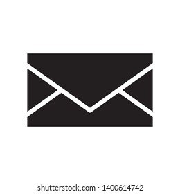 flat envelope glyph icon symbol sign, vector, eps 10