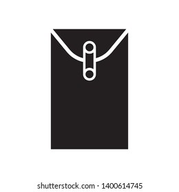 flat envelope glyph icon symbol sign, vector, eps 10