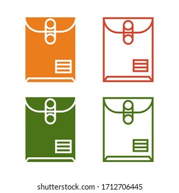 
flat envelope letter design. illustration of job application letter envelope.