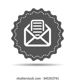 flat envelope and paper icon