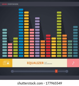 flat equalizer abstract background