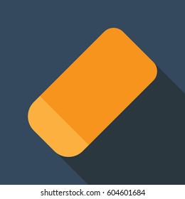 Flat eraser icon