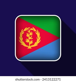 Flat Eritrea Flag Background Vector Illustration