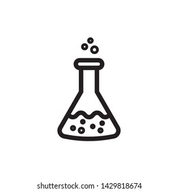 flat erlenmeyer icon symbol sign, logo template, vector, eps 10