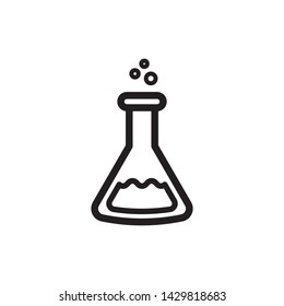 flat erlenmeyer icon symbol sign, logo template, vector, eps 10