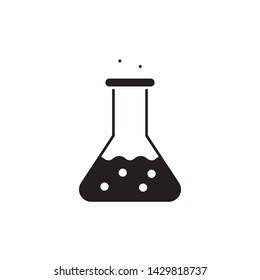 flat erlenmeyer icon symbol sign, logo template, vector, eps 10
