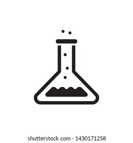 flat erlenmeyer icon symbol sign, logo template, vector, eps 10