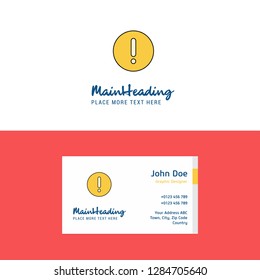 Flat Error Logo and Visiting Card Template. Busienss Concept Logo Design