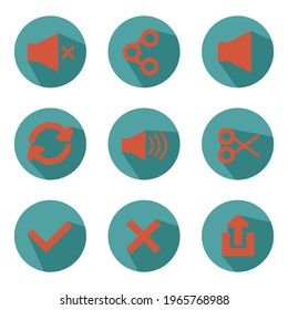 Flat Essential Icon Vector Design Set EPS10