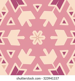 Flat ethnic seamless pattern. Colorful geometrical ornament tiles. For different design uses, as wallpaper, pattern fills, web page background, surface texturesm for print and dalle production.