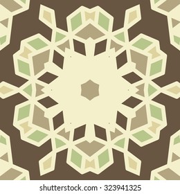 Flat ethnic seamless pattern. Colorful geometrical ornament tiles. For different design uses, as wallpaper, pattern fills, web page background, surface texturesm for print and dalle production.