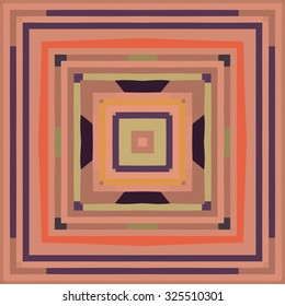 Flat ethnic seamless pattern. Colorful geometrical ornament tiles. For different design uses, as wallpaper, pattern fills, web page background, surface textures for print and dalle production.