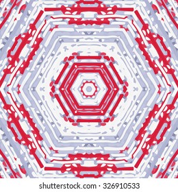Flat ethnic seamless pattern. Colorful geometrical ornament tiles. For different design uses, as wallpaper, pattern fills, web page background, surface textures for print and dalle production.