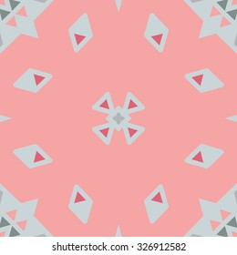 Flat ethnic seamless pattern. Colorful geometrical ornament tiles. For different design uses, as wallpaper, pattern fills, web page background, surface texturesm for print and dalle production.