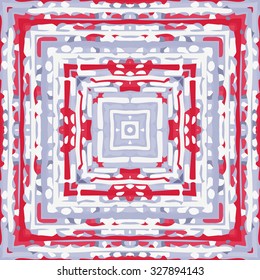 Flat ethnic seamless pattern. Colorful geometrical ornament tiles. For different design uses, as wallpaper, pattern fills, web page background, surface textures for print and dalle production.