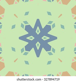 Flat ethnic seamless pattern. Colorful geometrical ornament tiles. For different design uses, as wallpaper, pattern fills, web page background, surface texturesm for print and dalle production.