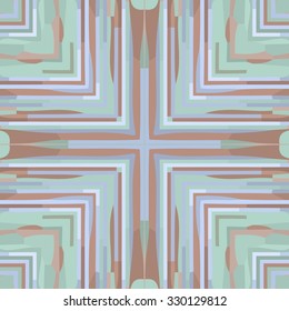 Flat ethnic seamless pattern. Colorful geometrical ornament tiles. For different design uses, as wallpaper, pattern fills, web page background, surface textures for print and dalle production.