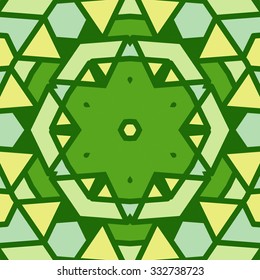 Flat ethnic seamless pattern. Colorful geometrical ornament tiles. For different design uses, as wallpaper, pattern fills, web page background, surface textures for print and daily production.