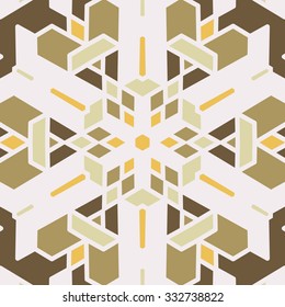 Flat ethnic seamless pattern. Colorful geometrical ornament tiles. For different design uses, as wallpaper, pattern fills, web page background, surface textures for print and daily production.