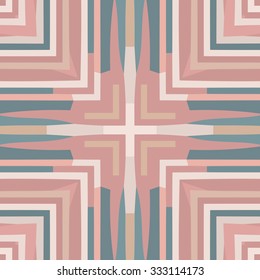 Flat ethnic seamless pattern. Colorful geometrical ornament tiles. For different design uses, as wallpaper, pattern fills, web page background, surface textures for print and daily production.