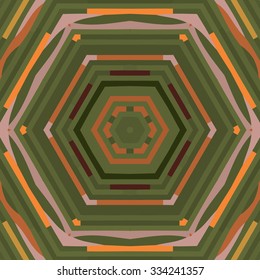 Flat ethnic seamless pattern. Colorful geometrical ornament tiles. For different design uses, as wallpaper, pattern fills, web page background, surface textures for print and dalle production.