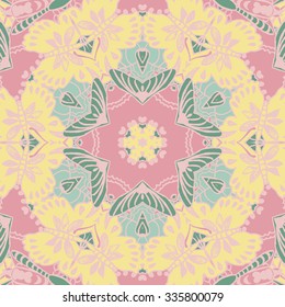 Flat ethnic seamless pattern. Colorful geometrical ornament tiles. For different design uses, as wallpaper, pattern fills, web page background, surface textures for print and dalle production.