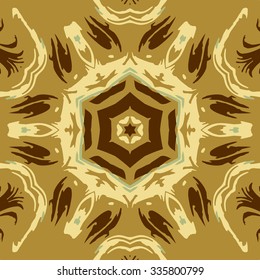 Flat ethnic seamless pattern. Colorful geometrical ornament tiles. For different design uses, as wallpaper, pattern fills, web page background, surface textures for print and dalle production.