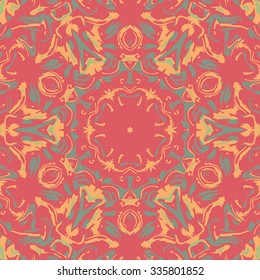 Flat ethnic seamless pattern. Colorful geometrical ornament tiles. For different design uses, as wallpaper, pattern fills, web page background, surface textures for print and dalle production.