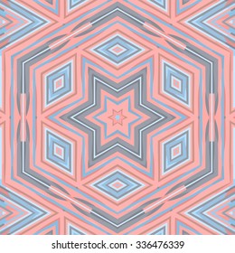Flat ethnic seamless pattern. Colorful geometrical ornament tiles. For different design uses, as wallpaper, pattern fills, web page background, surface textures for print and dalle production.