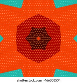 Flat ethnic seamless pattern. Colorful geometrical ornament tiles. For different design uses, as wallpaper, pattern fills, web page background, surface texturesm for print and dalle production.